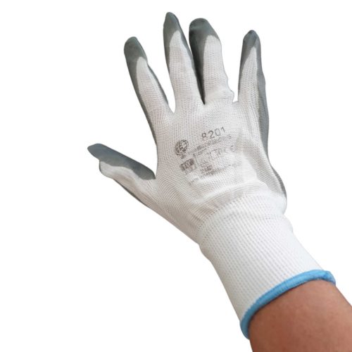 Werkhandschoen nitrile coating maat L - XL - achterkant